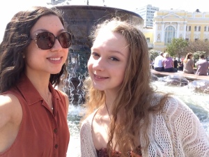 With Nastia outside the theatre!